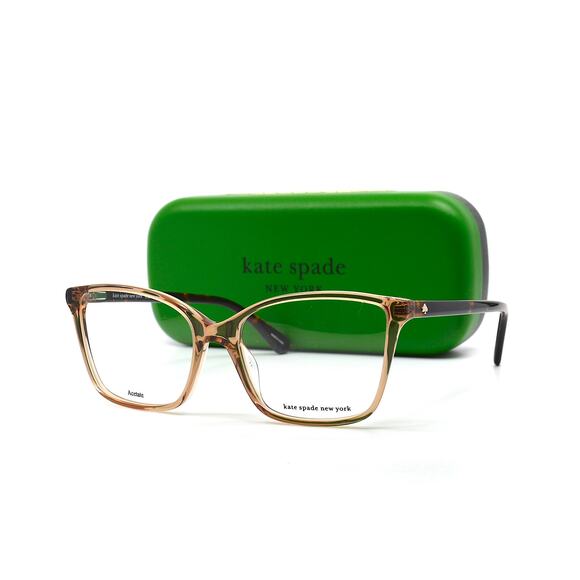 NEW KATE SPADE TIANNA 10A TRANSPARENT BROWN AUTHENTIC EYEGLASSES FRAME - Picture 1 of 12